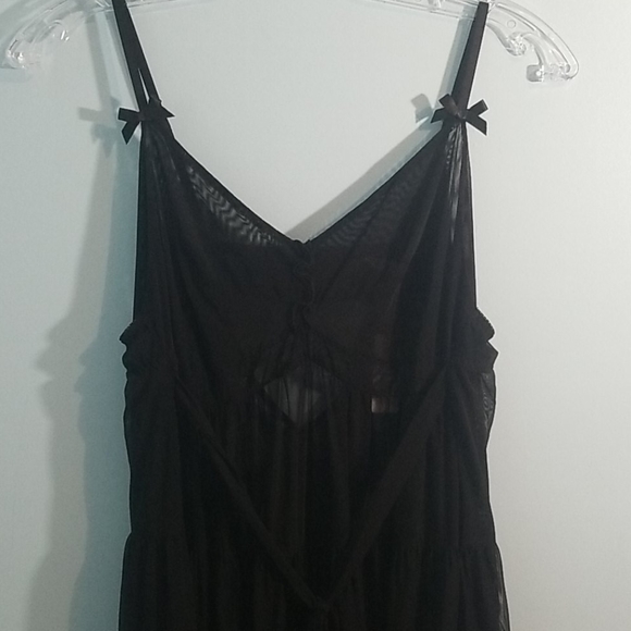 La vie en rose black ruffled babydoll top XL NWT - Picture 2 of 12